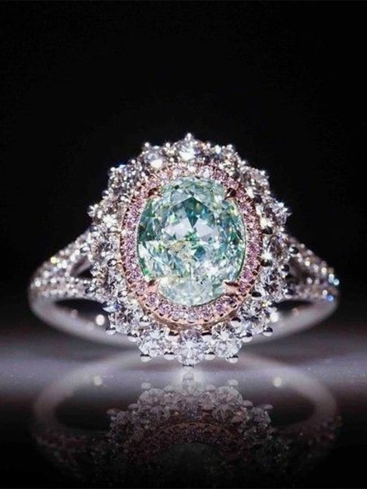 Bespoke "Starlight" Oval Diamond Ring' — A Galaxy on Your Finger Size Adjustable