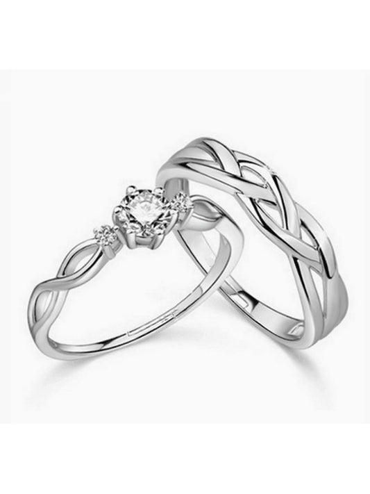 Möbius Loop Rings Eternal ∞ Symbol Design Adjustable Opening