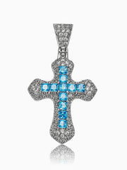 Radiant Brilliance Exquisite Diamond-Encrusted Cross Necklace
