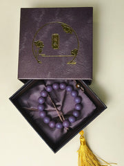 "Purple Luck" Herbal Incense Bead Bracelet | Natural Antioxidant & Calming Aromatherapy Jewelry