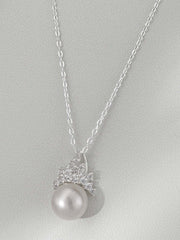 Ice Queen Pearl Pendant Necklace Shine Your Elegance S999 Silver 12mm