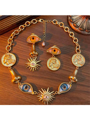Evil Eye Necklace and Earrings Set Sweet But Cool and Special Gift