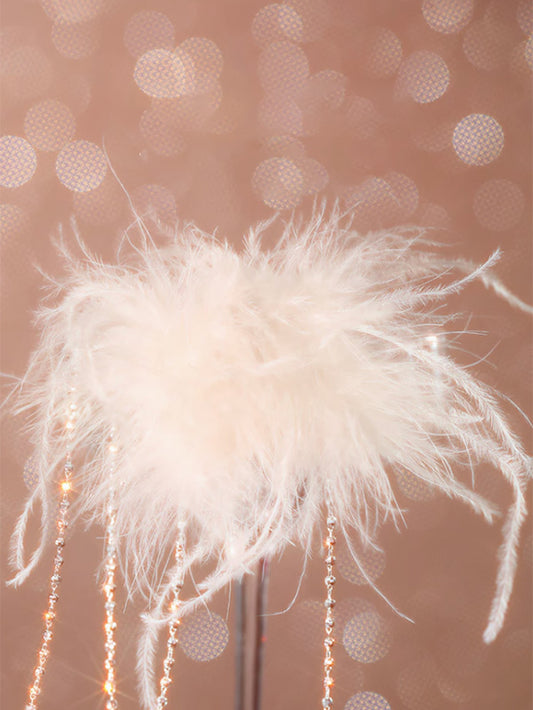 Fairy Feather Necklace Multi layer Bead Flower Chain Neck Ornament Choker Accessories