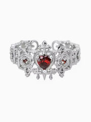 Gothic Queen Love Couple Rings Adjustable Opening