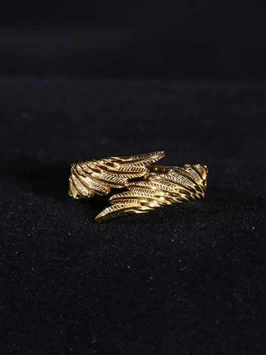 Angel's Wings Couple Rings S925 Silver Adjustable Opening