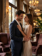 Beloved Selection: Shining Couple Rings‘ Witnessing Unwavering Love Size Adjustable S925