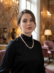 Color Freshwater Pearl Necklace S925 Silver Candy Mixed Color Bead Chain Natural Pearl Clavicle Necklace Women 7-8mm