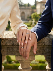 Elegant Diamond-Embedded Couple Rings‘ - Eternal Love and Commitment