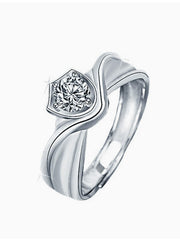 Princess and Knight Couple Rings S925 Material Adjustable Opening