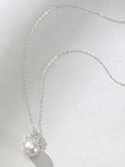 Ice Queen Pearl Pendant Necklace Shine Your Elegance S999 Silver 12mm