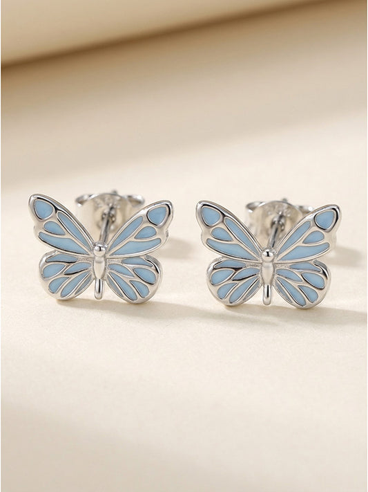 Night-Glow Butterfly Charm Necklace Blue Fantasy Glowing Butterfly Necklace&Ring&Bracelet Set