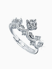 Princess and Knight Couple Rings S925 Material Adjustable Opening