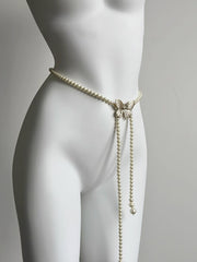 Butterfly Love Pearl Waist Chain Dress Belt Accessories Chain Matching Skirt 2025 New Female