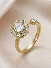 Fortune Turns Rotating Brilliance Rotating Prong Ring‘ Sparkling Diamond