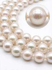 “Crown Jewelry” Freshwater Aquaculture "Seedless Pearl" Lengthened "Sweater Necklace"S925 Silver(8mm-9mm)Three
