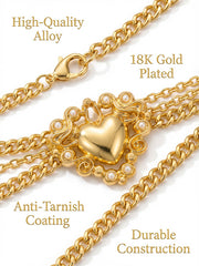 Hades Heart Waist Chain Gold Chain Belt Small Fragrant Style Metal Dress Annual Meeting Accessories Waist Cover