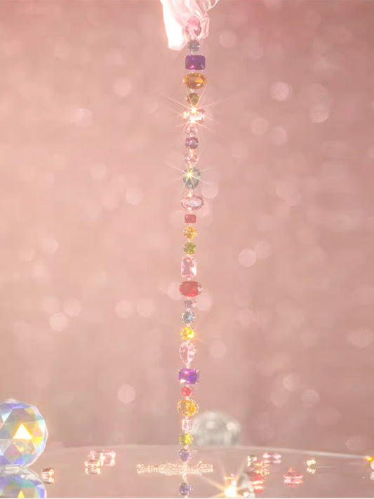 Midsummer Dream Waist Chain Colorful Zircon Water Diamond Chain Belt Accessories Creative Waist Cover Decoration