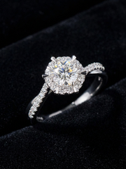 Sterling Silver Vega Snowflake Six-Prong Cubic Zirconia Engagement Ring' Sparkling Wedding Diamond with Dazzling Brilliance Timeless Anniversary Gift