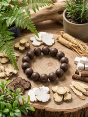 Ginseng Herbal Incense Bead Bracelet | Natural Qi-Boosting Calming Aromatherapy Jewelry