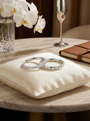 Radiant Duo Sparkling Couple Rings' For An Eternally Shining Union Size Adjustable