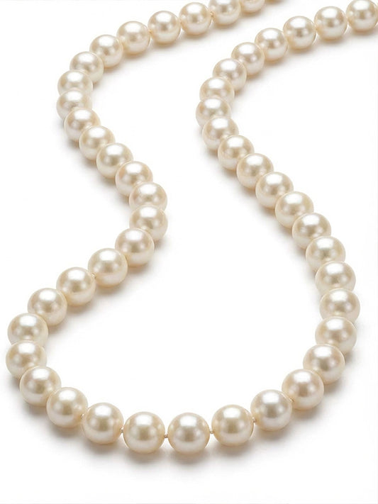 Freshwater Cultured Pearls Necklace Aurora Series Pure White AAA-Grade(8mm-9mm)