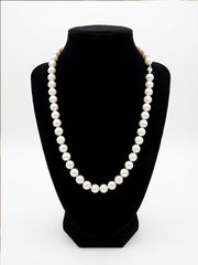 “Aurora Series” Freshwater Cultured Pearls Necklace Pure White Sycee AAAAA-Grade(10mm-11mm)