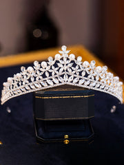 Rococo-Style Crystal Headdress - Coming-of-Age & Wedding Ceremony Tiara No.6