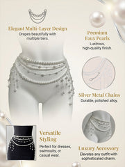 Fairy Pearl Waist Chain Cascading Tassels Waist Accessories Waist Belt Body Chain