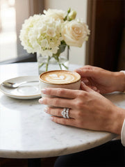 Shining Wheel Shimmering Circular Diamond Ring‘ Eternally Classic