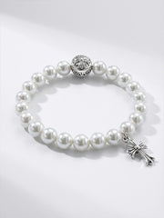 Designer Edition Chrome Hearts Vintage Baroque Pearl Bracelet
