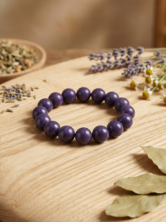 "Purple Luck" Herbal Incense Bead Bracelet | Natural Antioxidant & Calming Aromatherapy Jewelry