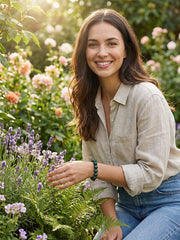 "Dream Calm" Herbal Incense Bead Bracelet | Lavender & Agarwood Sleep Support Aromatherapy Jewelry