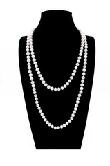 “Crown Jewelry” Freshwater Aquaculture "Seedless Pearl" Lengthened "Sweater Necklace"S925 Silver(8mm-9mm)