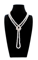 “Crown Jewelry” Freshwater Aquaculture "Seedless Pearl" Lengthened "Sweater Necklace"S925 Silver(8mm-9mm)