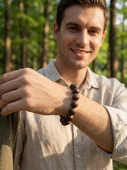 Ginseng Herbal Incense Bead Bracelet | Natural Qi-Boosting Calming Aromatherapy Jewelry