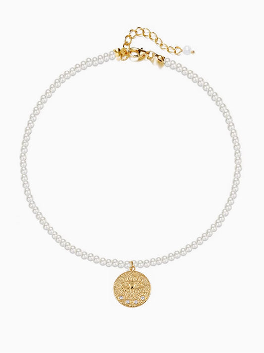 Hermina Athens Evil Eye Freshwater Pearl Choker Necklace for Women - Premium Collarbone Jewelry