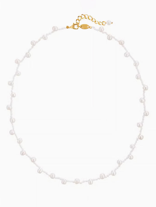 Mutiara Air Tawar Alami Paku Gandum Gypsophila Temperamen Elegan Hadir 3*4mm