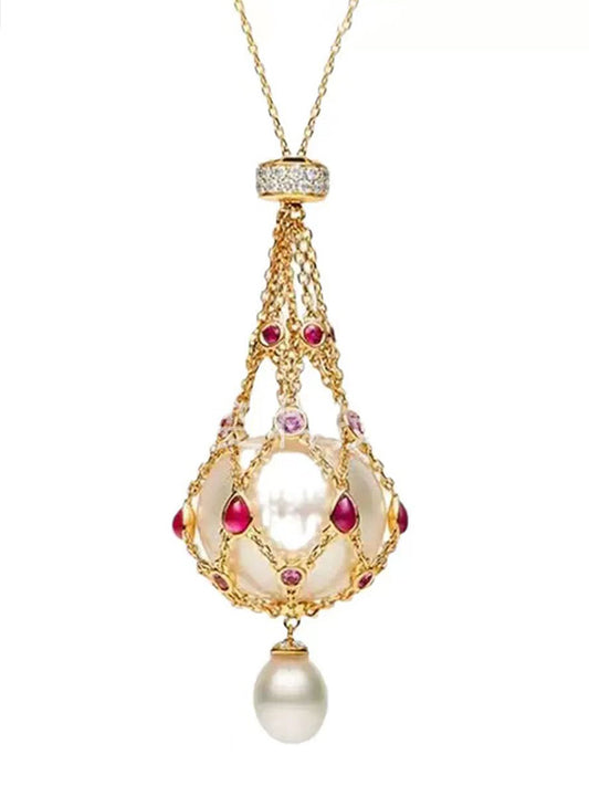 Lock in Love Net Bag with Pearls  Anniversary Gift Special Present for Girlfriend