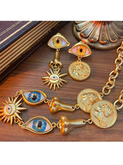 Evil Eye Necklace and Earrings Set Sweet But Cool and Special Gift