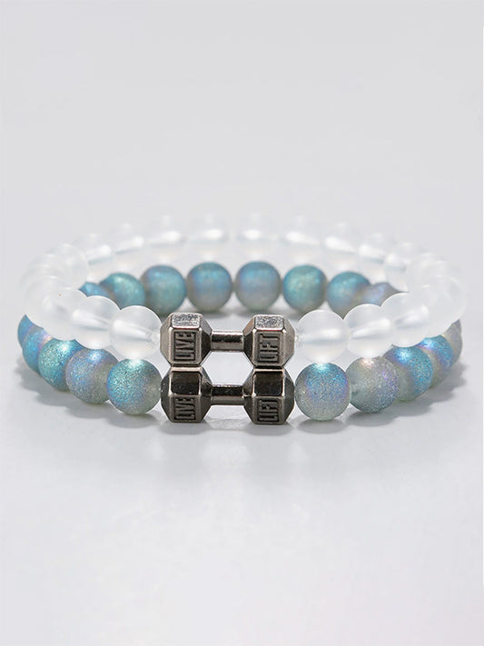 Love Lift: Couple Dumbbell Bracelet Perfect Blend of Strength and Love