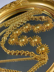 Sun Goddess Waist Chain Retro Gold Vacation Style Belt Waist Cover with Skirt Accessories New Style