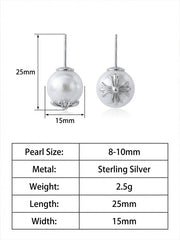 Chrome Hearts Elegant Cross Pearl Earrings For Any Occasion