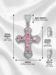 Radiant Brilliance Exquisite Diamond-Encrusted Cross Necklace