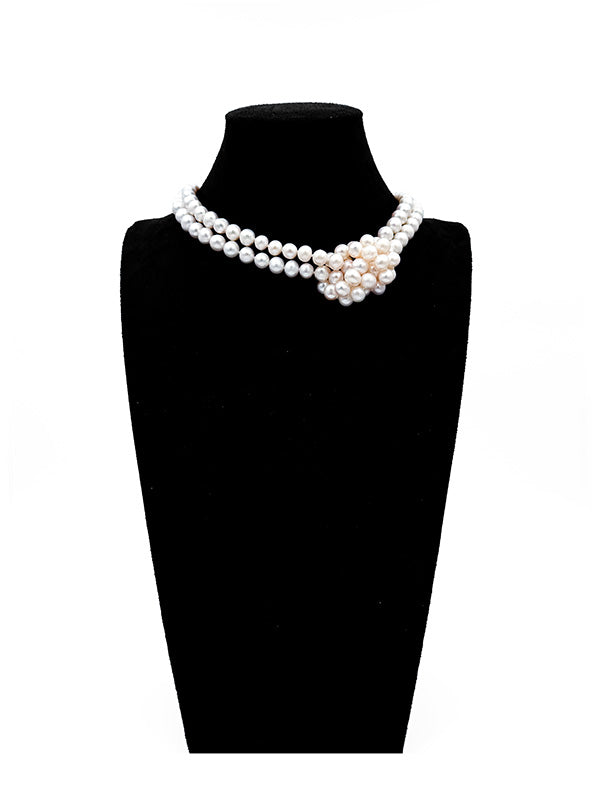 “Crown Jewelry” Freshwater Pearl "Seedless Pearl" Lengthened "Sweater Necklace"S925 Silver（8mm-9mm）