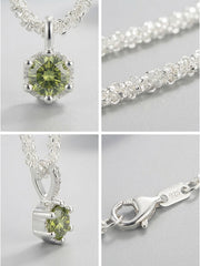 Rare Green Diamond Embedded Pearl Necklace
