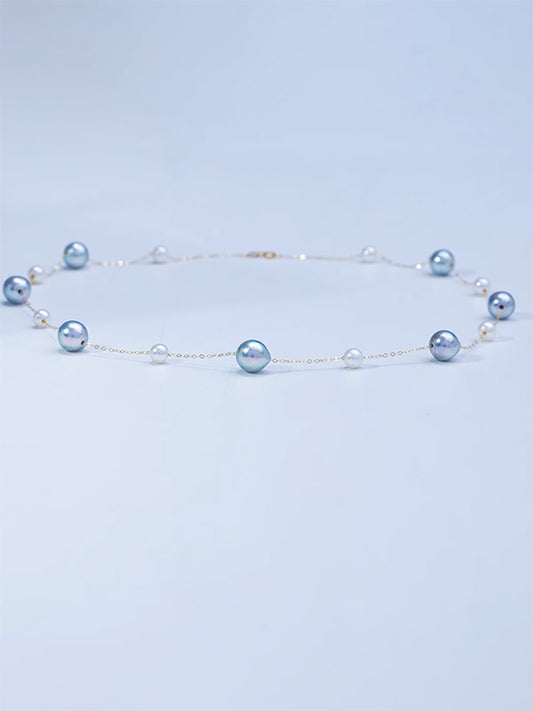 “Starry Sky”  Seawater Cultured Pearls  Imported From Japan Akoya Maha Series Necklace 6-7mm