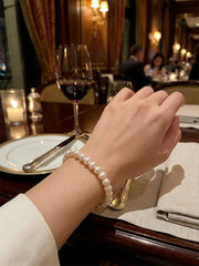Freshwater Aquaculture Pearl Bracelet Crushed S925 Silver Versatile Daily Commuting Style