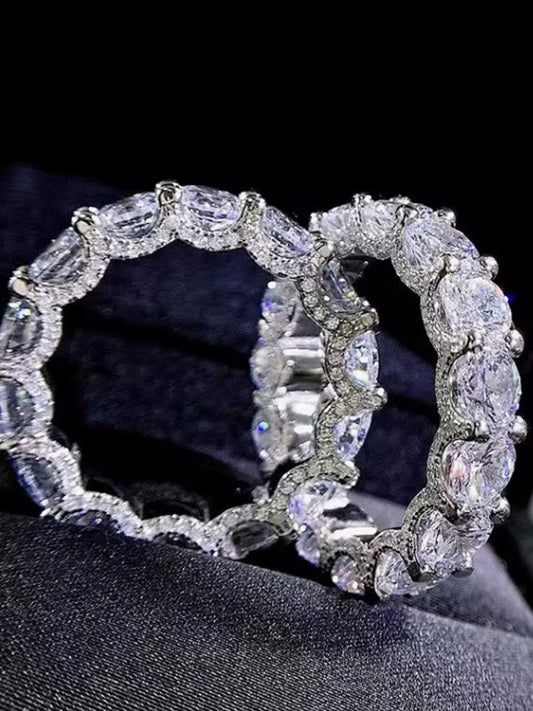 Shining Wheel Shimmering Circular Diamond Ring‘ Eternally Classic
