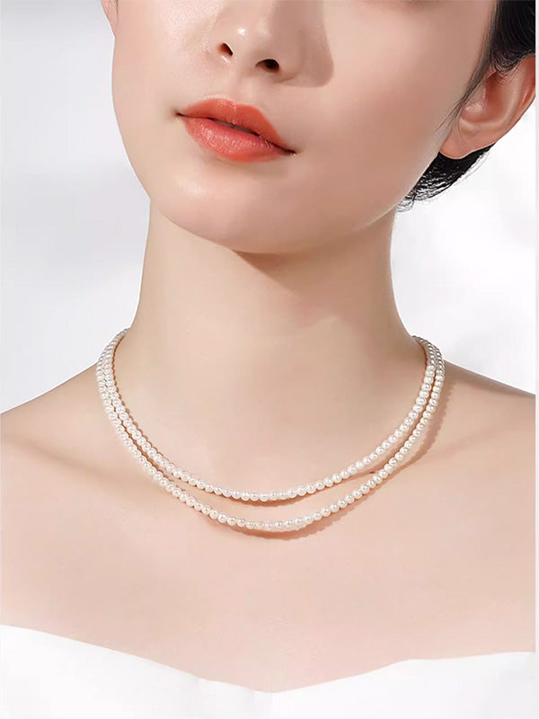 “Millet Beads” Freshwater Cultured Pearls Aurora Series Perfectly Round and Flawless（3mm-4mm）