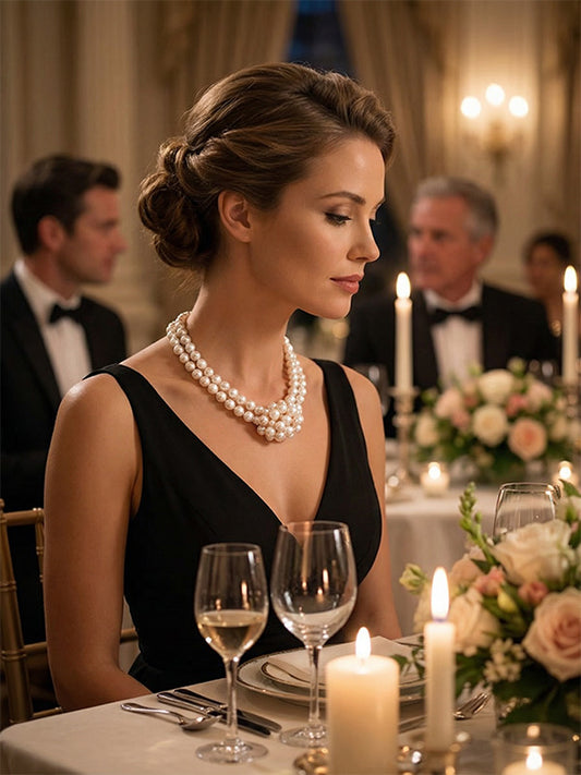“Crown Jewelry” Freshwater Aquaculture "Seedless Pearl" Lengthened "Sweater Necklace"S925 Silver（8mm-9mm）Flower